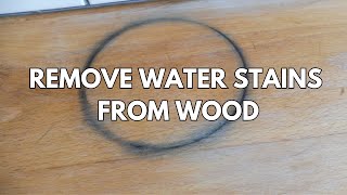 How to remove black water stains from a wooden worktop