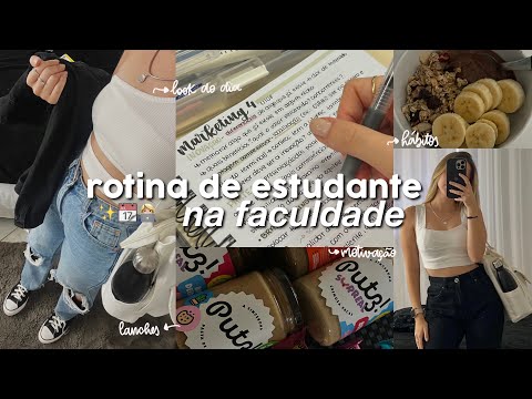 ROTINA DE UMA ESTUDANTE na faculdade | vlog, hábitos, motivação...