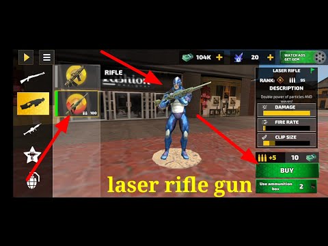 rope Hero ne kharidi laser rifle gun // laser gun #game