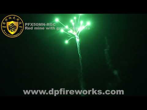 Mine - 50mm Red & Green Crossette PFX50MN-RGC - DunPai Fireworks 1.4G Professional Products