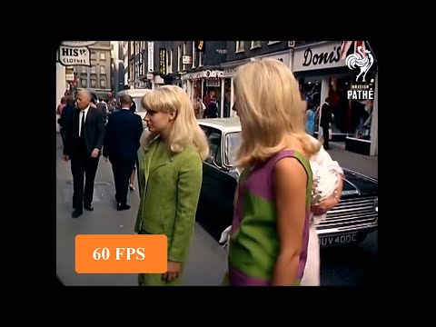 [60fps] London Street Scenes, 1967