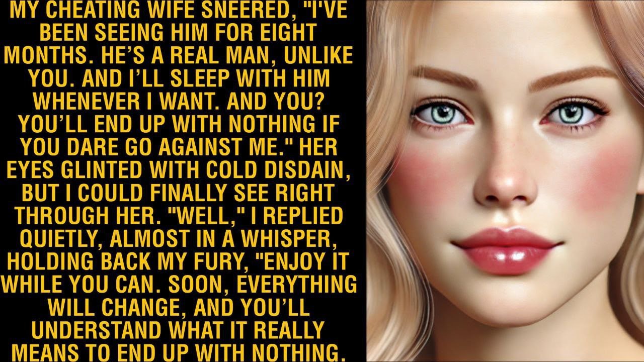 MY CHEATING WIFE SNEERED, "I'VE BEEN SEEING HIM FOR EIGHT MONTHS. HE’S A REAL MAN, UNLIKE YOU....