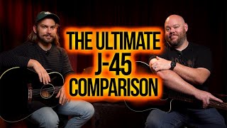 Video thumbnail for Ultimate J-45 Comparison | Gibson Standard vs. Gibson Original 50's vs. Epiphone Inspired By Gibson by Alamo Music Center