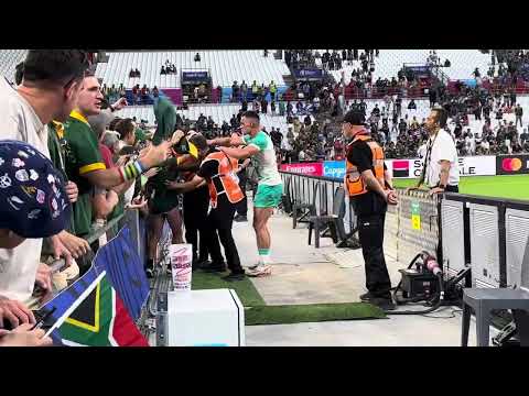 Jesse Kriel rescues kid from French security- SA vs Scotland RWC 2023