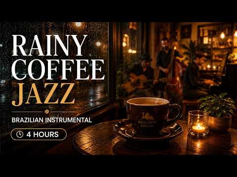 Rainy Coffee Jazz ☕ Brazilian Instrumental for Study, Work & Relax (4H Cozy Ambience)
