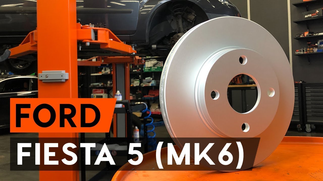 Πώς να αλλάξετε δισκόπλακες εμπρός σε Ford Fiesta V JH JD - Οδηγίες αντικατάστασης