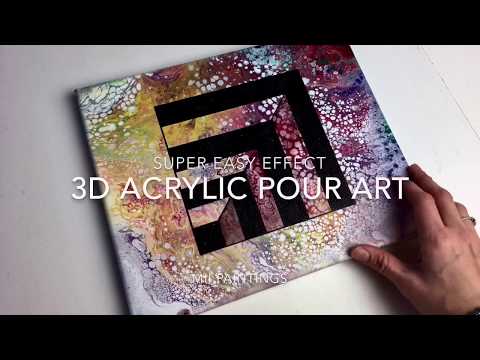 #049 Super easy 3d acrylic pour with hole