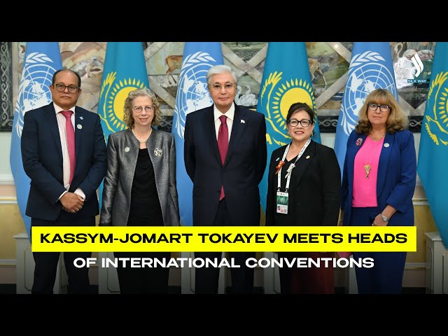 Kassym-Jomart Tokayev meets heads of international conventions