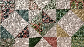 Quilting out Cabbage Rose by Anne Bright Designs