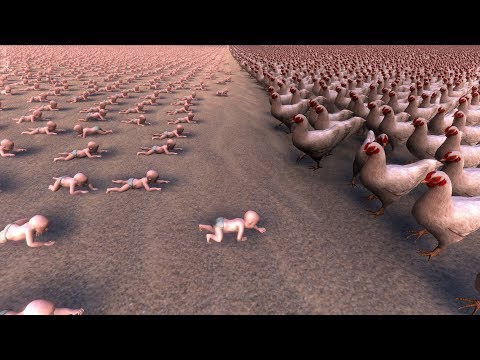 300 BABIES vs 20000 CHICKENS - Ultimate Epic Battle Simulator