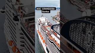MSC GRANDIOSA ship cruzeiro  navio Santos Salvador Buzios @cruzeiros2025  maior #drone #shorts