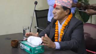 अर्थमन्त्री माननीय महेन्द्र केसी पदभार ग्रहण तथा मन्त्रालयका सचिव तथा मातहतका कार्यालय प्रमुखहरुलाइ निर्देशन गर्नुहुदै