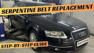 Audi A6 C6 4F 2.0 TDI PD Serpentine Belt replacement