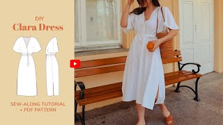 DIY Clara Wrap Dress Tutorial- tintofmintPATTERNS
