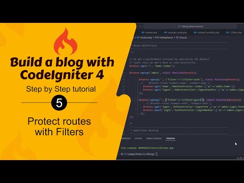 #5. Protecting Routes with Filters in CodeIgniter 4