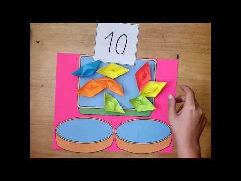 Zahlen mit Schiffchen zerlegen