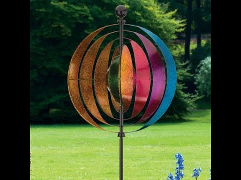Twirling Vision Colorful Outdoor Garden Metal Wind Spinner