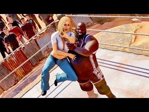 WWE 2k20: Mark Henry vs Stacy Keibler, intergender wrestling