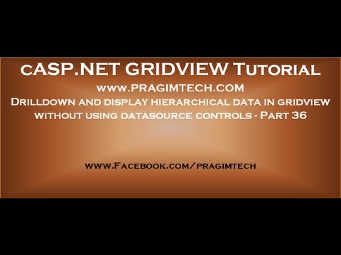 Drilldown and display hierarchical data in gridview without using datasource controls Part 36