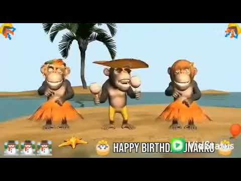 🐒Happy birthday unakku 🍰| funny monkey dance song|
