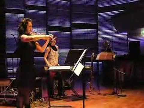 monica germino plays Heiner Goebbels' Bagatellen, Part 6: for amplified violin&distortion, sampler