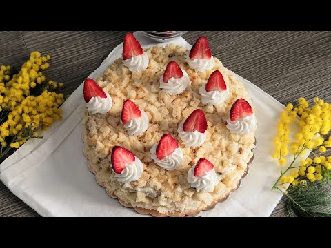 TORTA MIMOSA ALLE FRAGOLE 🍓🌾. Una torta buonissima!!!