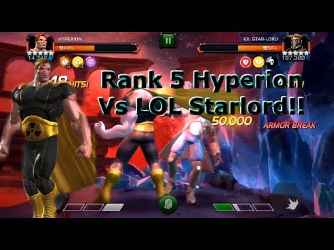 5 Star Rank 5 Hyperion Vs LOL Star Lord!!