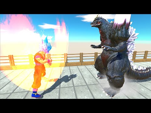 SONGOKU vs SPACE GODZILLA PYRAMID DEATH RUN - Animal Revolt Battle Simulator