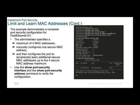 Module 11 Switch Security Configuration