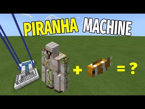How to Make a PIRANHA MACHINE | Minecraft Bedrock Edition ( MCPE / Windows 10 ) Video