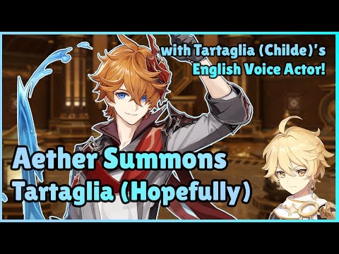 Aether's Voice Actor Pulls for Tartaglia (Featuring Tartaglia's English VA) | Genshin Impact