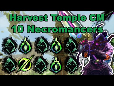 10 Necromancers vs Harvest Temple CM | Power Reaper PoV