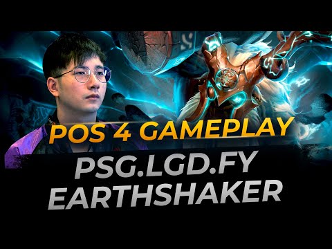 PSG.LGD.fy plays Earthshaker Pos 4 | Full Gameplay Dota 2 Replay