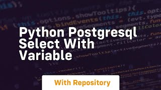 python postgresql select with variable