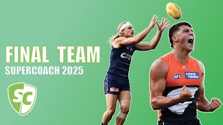 FINAL TEAM PRE ROUND 1 TEAM SHEETS - AFL SuperCoach 2025