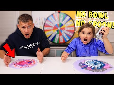 No Bowl, No Spoon Slime Challenge!! | JKrew