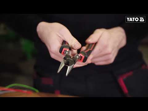 Щипці півкруглі комбіновані YATO, ізольовані, 240 мм, для зачистки кабелів