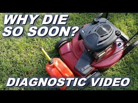 Diagnosing why Lawnmower dies afters only a few minutes of running.