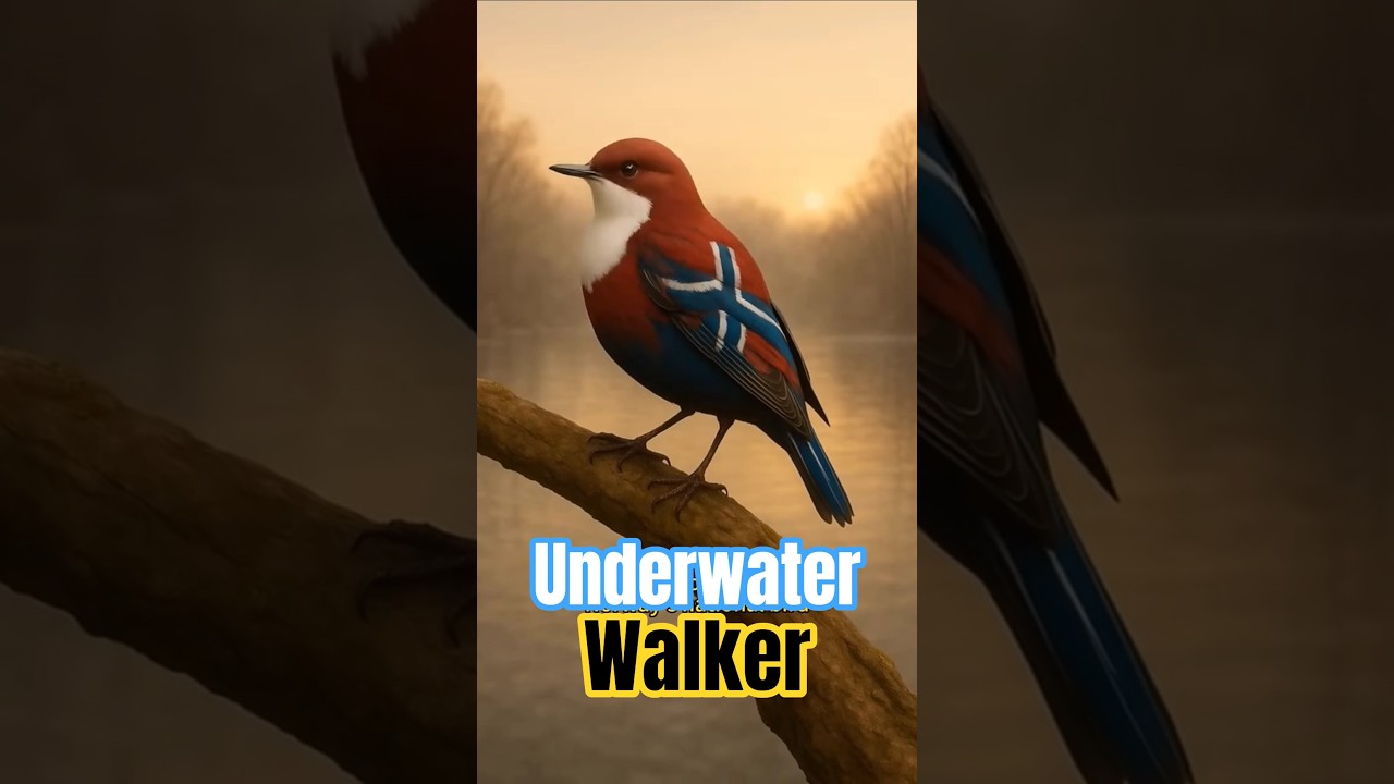 Norway's National Bird can DIVE and WALK UNDERWATER. It is called THE WHITE THROATHED DIPPER.