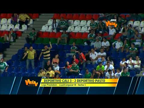 Deportivo Cali 3-2 Deportivo Pasto. Matchday 1 of the 2013-2014 Postobon League Home Run - Win Sp...
