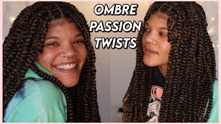 Ombré Passion Twists 2021| No rubber band! No crochets!