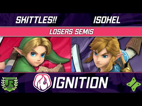 Ignition 250 LOSERS SEMIS - SKITTLES!! (Young Link) vs isohel (Link)