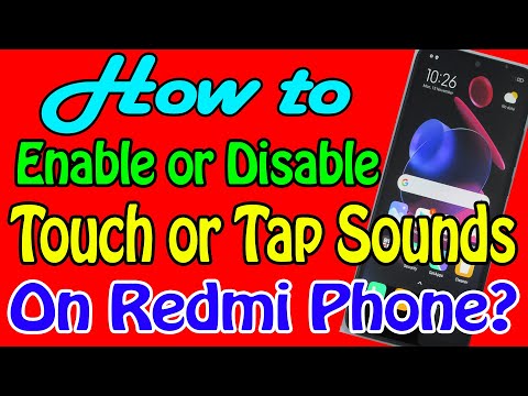 How to Enable or Disable Touch and Tap Sounds in Redmi Mobile Phone | Turn Off Touch Sound Redmi