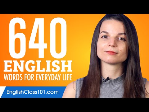 640 English Words for Everyday Life - Basic Vocabulary #32