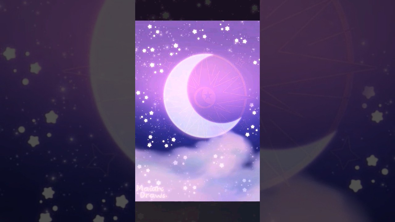 A simple Moon background #digitalart #clipstudiopaint #timelapse #art