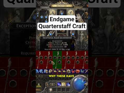 Endgame Quarterstaff Crafting Guide (Step by Step) by Diztoh #pathofexile2 #crafting #guide #shorts