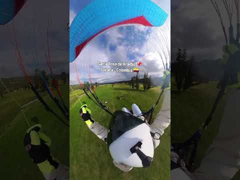 Aterrizando en Boyacá 🪂 #parapente #paragliding #aventura