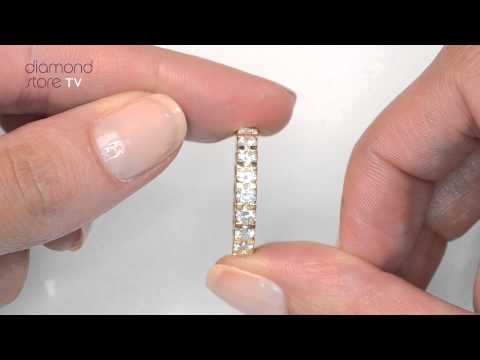 HG34 522JUA - 3.00CT Chloe 18K Gold H/SI Diamond Full Eternity Ring