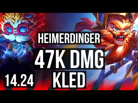 HEIMERDINGER vs KLED (TOP) | 500+ games, 47k DMG | KR Master | 14.24