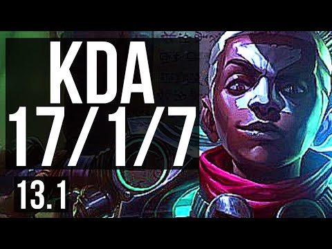 EKKO vs VI (JNG) | 17/1/7, Legendary, 1100+ games, 1.5M mastery | EUW Challenger | 13.1